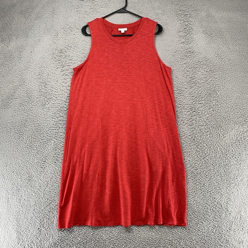 J. Jill A-Line Dress Womens Medium Red Tank Jersey Capsule Spring Summer